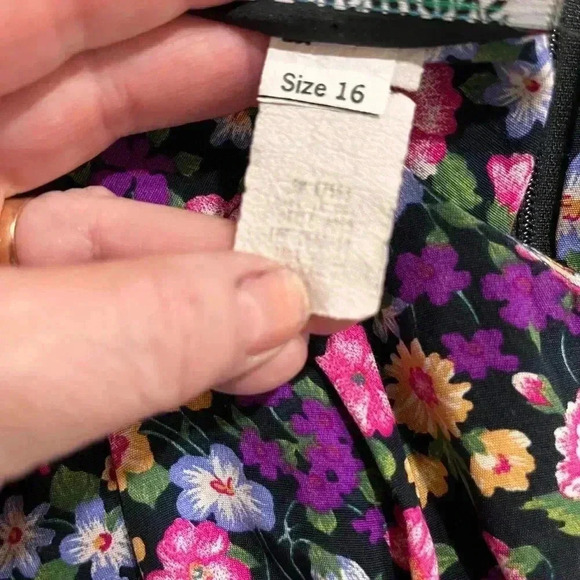 SL Fashions Pink and Yellow Midi Long Sleeve Dress - Picture 11 of 12